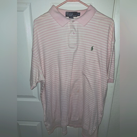 Pink and white Ralph Lauren polo shirt XL - Picture 1 of 1